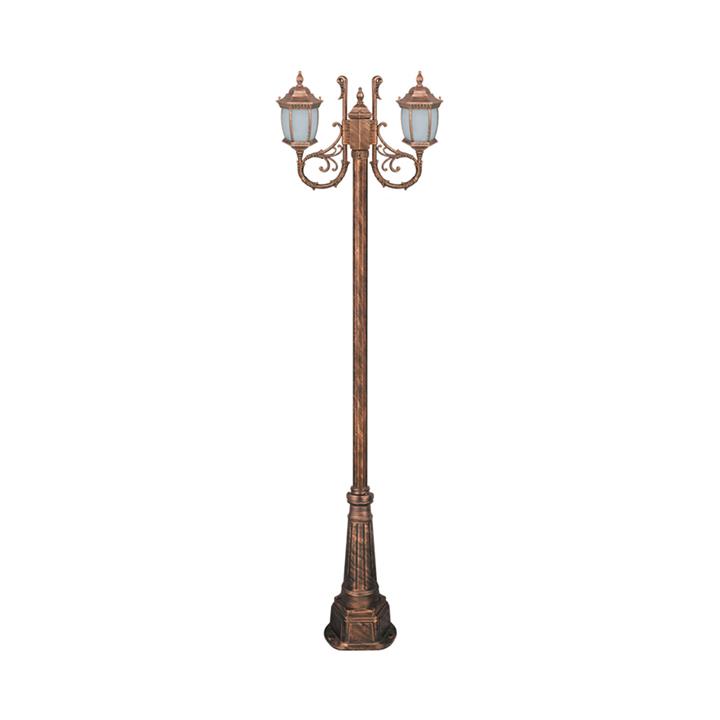 چراغ دوشاخه پارکی تکشیدفام مدل رابو خمره ای کد 91215-16-7723